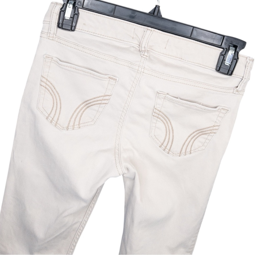 Vintage Y2K Hollister 0 24 Khaki Low Rise Stretch Skinny Chino Pants Embroidered